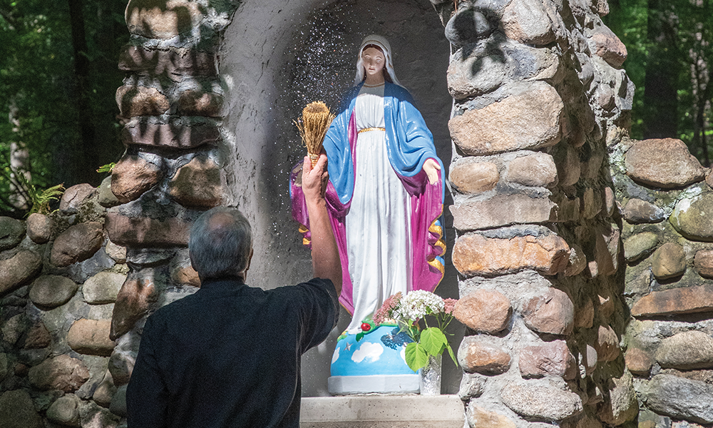 Vandalized grotto resurrected into peaceful prayer space