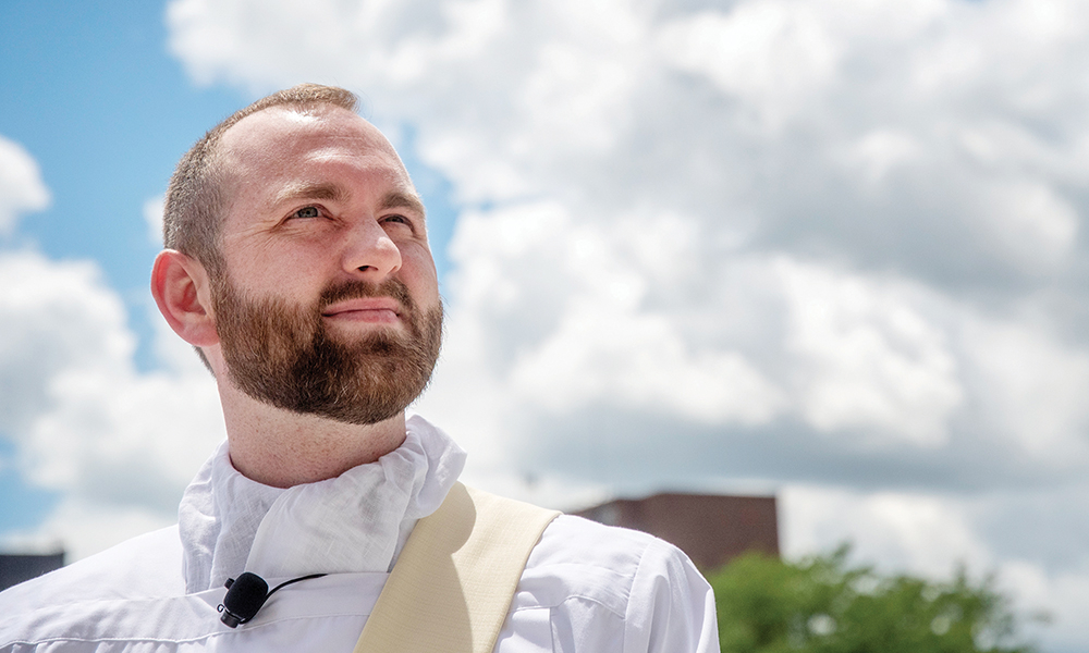 Headline A tentative yes leads to a life of peace for the newly ordained Father Charles Warner